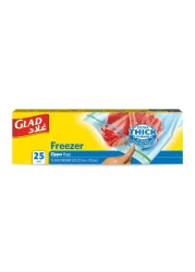 Glad Freezer Zipper Bags, 25 Bags, 16.8x18cm