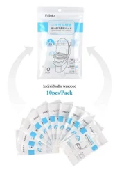 AIWANTO Disposable Toilet Seat Covers Potty Seat Covers Travel Pack (10-Count, Individually Wrapped) for Adults Kids Using Public Toilets Toddler Potty Training