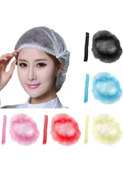 Alsaqer 100-Piece BLUE Disposable Hair Net Cap Set-Head cover Mob cap-Bouffant Caps