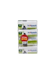Hotpack Heavy Duty Black Garbage Bag 30 Gallon Medium 65x95cm, 4 Rolls x 30 Pieces each Roll Offer Pack