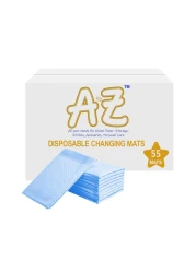 A To Z Disposable Changing Mats (45x60cm) Large, Pack Of 55 - Blue