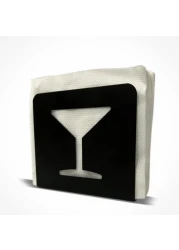 S DECOR Paper Napkin Holder/Freestanding Tissue Dispenser for Kitchen Countertops, Dining Table, Picnic Table, Indoor, PACK SIZE:(1 pack/2 pack)-Black