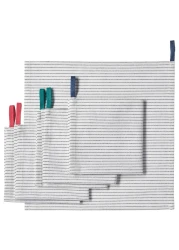 Napkin Have Loops In Different Colours White/Black 33X33cm