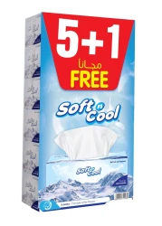 Soft N Cool Facial White Tissue, 150 Sheets x 2Ply 5+1 BOX FREE