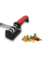 Knife Sharpener for Sharpening and Polishing Kitchen Knives - Black