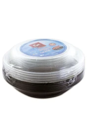 Fun Multipurpose Round Containers With Lid 500ml Black 5 PCS