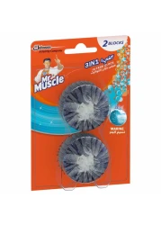 Mr. Muscle 3in1 Marine In-Tank Block Toilet Refresher 50g Pack of 2