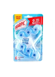 Harpic Active Fresh Marine Splash 2 Toilet Rim Blocks 70g 2 PCS