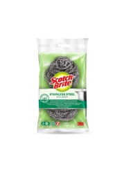 Scotch-Brite Stainless Steel Metal Spiral Scrubber Scouring Pad 2 PCS
