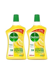 Dettol Antibacterial 3x Power Floor Cleaner Lemon 900ml Pack of 2