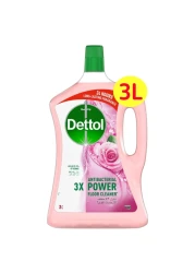 Dettol 3x Power Antibacterial Floor Cleaner Rose 3L