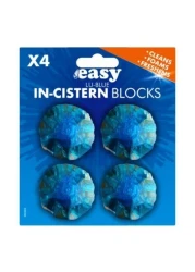 Easy-In Cistern Blocks Quad (4x38g) Blue &ndash; Economic Toilet Freshener for Cisterns &amp; Septic Tanks