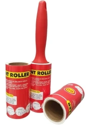 Lint Roller Clothes Brush, Pet Hair Remover, Value Pack/3 Rollers, RED,