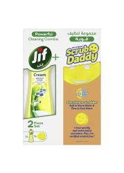 Jif Multipurpose Cream Cleaner Lemon 500ml And Scrub Daddy Multipurpose Scratch-Free Scrubber