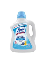 Lysol Laundry Sanitizer Additive, Free &amp; Clear, Free from Fragrance and Dyes, 0% Bleach Laundry Sanitizer, Bacteria-causing Laundry Odor Eliminator, Unscented, 90 Fl Oz (Pack of 1) - Package May Vary
