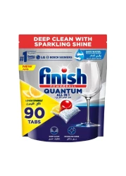 Finish Powerball Quantum All In 1 Lemon Sparkle Dishwasher Detergent 90 Tablets