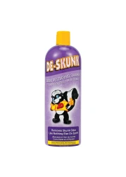 DeSkunk Odor Destroying Shampoo for Dogs 32 oz Formulated with Powerful DeGreasers Skunk Odor Remover for Pets Carpet Furniture and More Removes Skunk Smell Fast Clear FG00065