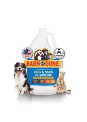 BARN BE GONE Superhero Strength Stain Pet Odor Eliminator Enzyme Carpet Cleaner Spray for Pets Pet Stain Remover for Dog and Cat Urine Destroyer Small Pet and Puppy Supplies Pee Deodorizer