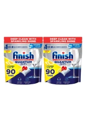 Finish Powerball Quantum All-In-1 90 Dishwasher Tablets Lemon Sparkle Pack of 2