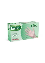 Falcon Powder Free Vinyl Gloves Large White 100 PCS