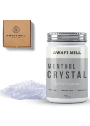 AWAFI MILL Menthol Crystal - Pure and Refreshing Crystals for Aromatherapy (Bottle of 50 gram / 1.7 Oz)