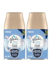 Glade Automatic Spray Air Freshener Refill, Scented Air Freshener for Home and Bathroom, Clean Linen, 6.2 Oz, 2 Count