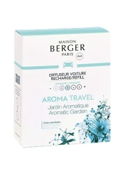 Set of 2 Ceramic Pods for Refillable Car Air Freshener Vent Clip Diffuser 46 Weeks Diffusion Time Maison Berger Fragrance and Scent Aroma Travel Made in France