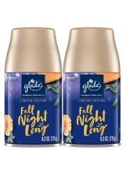 Glade Automatic Spray Refill, Air Freshener for Home and Bathroom, Fall Night Long, 6.2 Oz, 2 Count