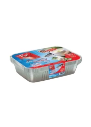 Fun Aluminium Containers With Lid Silver 1.85L 10 PCS
