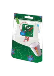 Fun Plastic Cups 200ml White 50 PCS