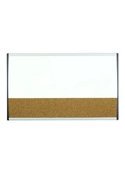 Quartet Arc Cubicle Combination Board 30 x 18 WhiteboardCork Surface Aluminum Frame ARCCB3018