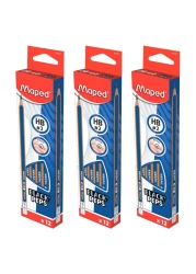 Maped Black'Peps HB Pencil with Eraser Navy 3 PCS