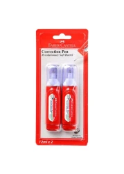Faber-Castell Tank Shape Correction Pen White 12ml 2 PCS