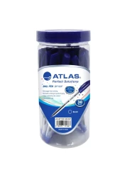 Atlas Ball Pen Jar Fine Blue 0.7mm 30 PCS