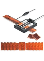 JJC Negative Slide Film Cutter for 35mm 120 Format Film Strip, 35mm Film Trimmer with 11-Level Brightness Adjustable LED Backlight Panel Support USB-C Charging and Graduated Mark for Clean Cutting