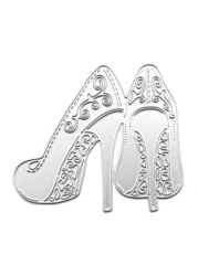 E-outstanding Cutting Template Moulds Die Cuts Stencil Scrabooking Supplies Lady High Heels Women Shoes Metal Cutting Dies Stencil for Invitation Card Making, Paper Crafting, Envelope, Emboosing