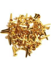 LAVISH Paper Fasteners Brads, 100pcs Split Pins Round Metal Art Fasteners Brass Gold Art Decorative Pins for Scrapbooking DIY Crafting School Project Paperwork Handwork