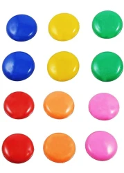 Generic Colored Round Magnets Mini Fridge Whiteboard Magnetic Button For Office Home School Maps Calendars Presentation Decorative-12 Pcs (12)