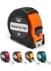 Mr. Pen- Tape Measure, 25-Foot, Steel Measuring Tape, Retractable Measuring Tape, Tape Measure with Fractions, Easy Read Tape Measure, Tape Measure 25 ft, Steel Tape Measure, Orange/Black