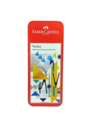 Faber-Castell Vertex Mathematical Drawing Instrument Box Multicolour 9 PCS