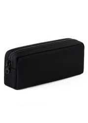 DOBMIT Big Capacity Pencil Case, Pure Color Pen Pouch with Zipper Stationary Storage Bag for Adult Officers, Black