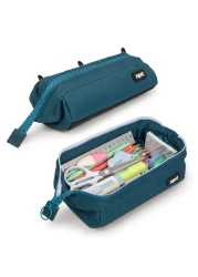 ZIPIT Lenny Pencil Case Large Capacity Pencil Pouch Pencil Bag for School College and Office Teal