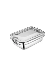 Taj 3-Pieces Rectangle Stainless Steel Lunch Box, 10 cm X 16 cm