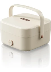 Bear Portable Electric Lunch Box 1L Multifunctional Quick Food Warmer Hot Pot 200W For Men And Women 3 Pin Plug(CN Version)
