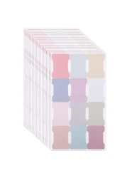 20 Sheets/240 Pieces Sticky Index Tabs, Double Sided Book Page Markers Tabs Blank Monthly Tabs Writable Sticky Notes Flags Self Adhesive Planner Stickers for Labeling (Morandi)