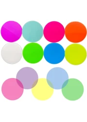 Transparent Sticky Notes - 400Pcs Bright Neon Round Clear Sticky Tabs Translucent Book Markers, Page Flags, Stickers Ideal for Bible Journaling, Office, School, and Study Supplies