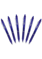 Pilot FriXion Clicker Retractable Erasable Gel Pens Fine Point Blue Ink 6 PACK