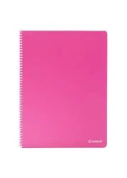 Ambar A4 Squared School Spiral Bound Notebook Pink 100 Sheets