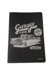 أمبار A4 دفتر ملاحظات بغلاف فضي 15 ذو 400 ورقة - أسود