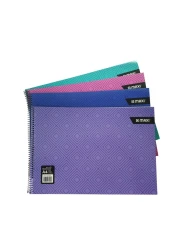 ماكسي A4 كتاب رسم بسلك حلزوني 20 ورقة -متعدد الألوان 4 قطع.